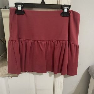 NEVER WORN. Adorable maroon skirt! Perfect for the beach or any occasion!!